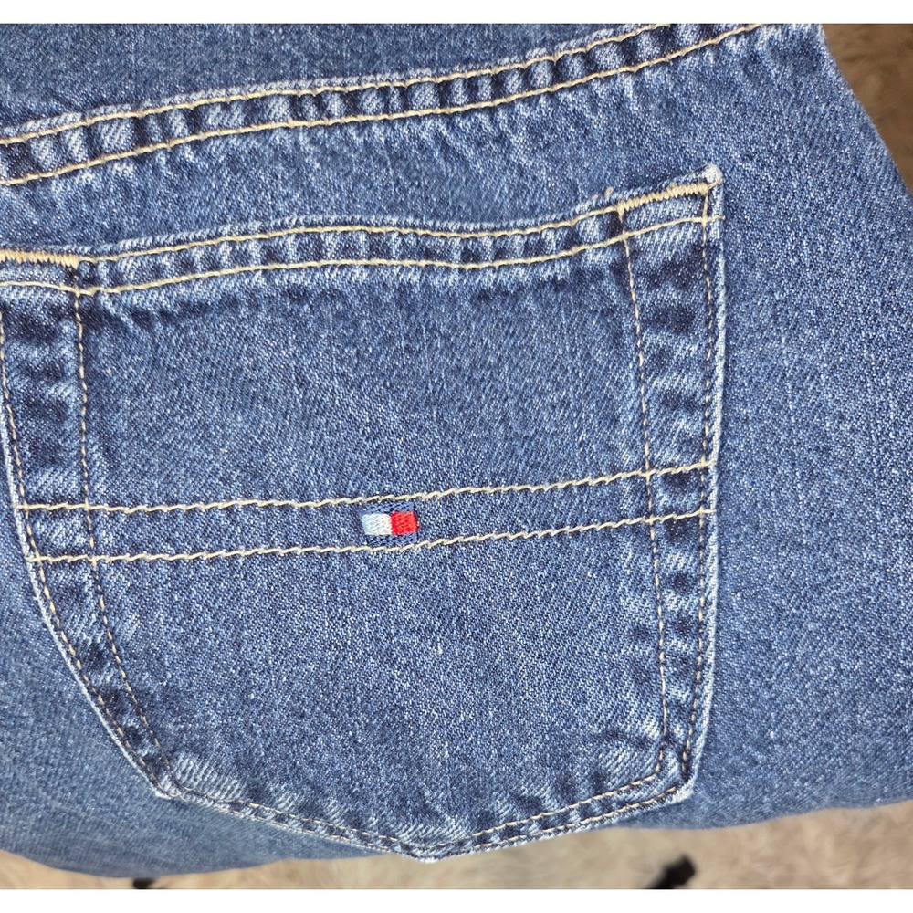 Tommy Hilfiger Vintage 90s High Rise Straight Leg Jeans Dark Wash Size 8 L/33 - Picture 2 of 9
